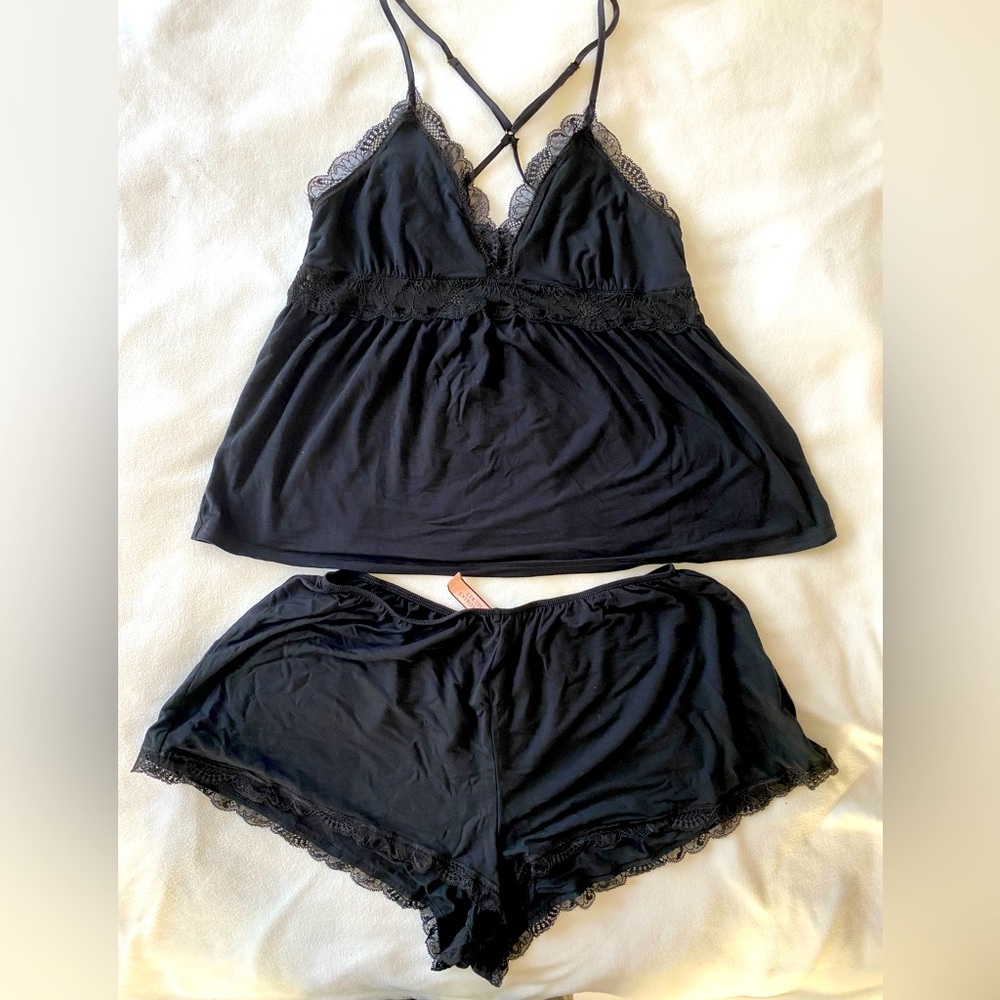 Victorias Secret Black Cami Set (Brand New Tags On)